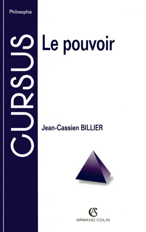 Cover of the book Le pouvoir by Jean-Cassien Billier, Armand Colin