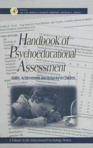 Cover of the book Handbook of Psychoeducational Assessment by Jorge Orchilles