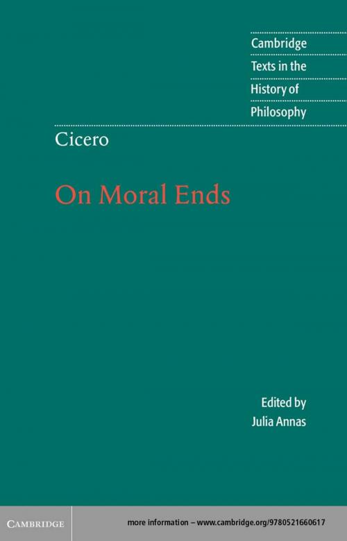 Cover of the book Cicero: On Moral Ends by Marcus Tullius Cicero, Cambridge University Press