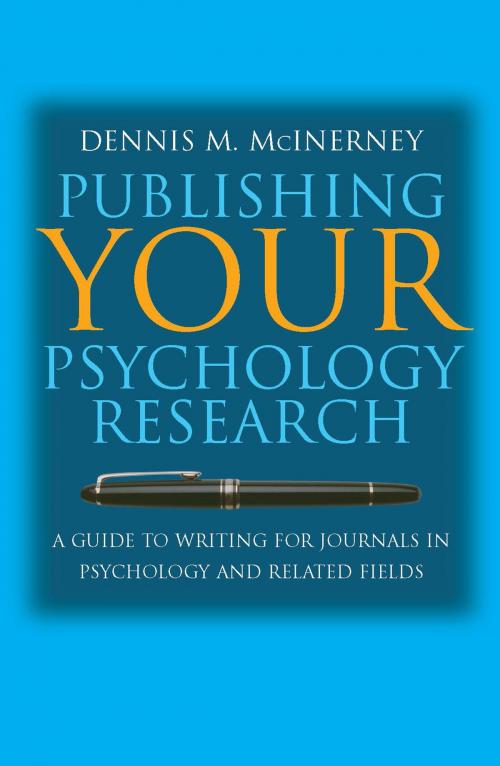 Cover of the book Publishing Your Psychology Research by Dennis M McInerney, Allen & Unwin