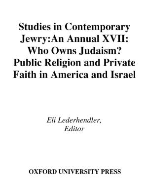 Cover of the book Studies in Contemporary Jewry by Sophia Kalantzakos