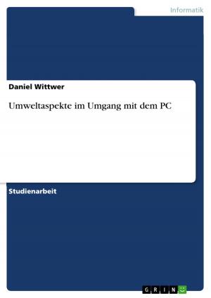 Cover of the book Umweltaspekte im Umgang mit dem PC by Aline Maier
