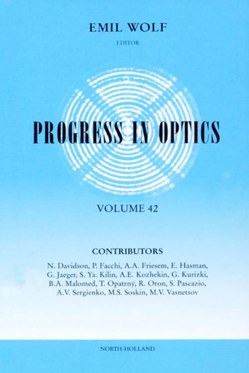 Cover of the book Progress in Optics by Emil Wolf, Elsevier Science