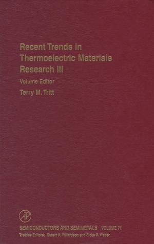Book cover of Recent Trends in Thermoelectric Materials Research: Part Three