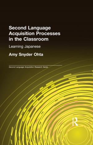 Cover of the book Second Language Acquisition Processes in the Classroom by R. Stewart Mayers, Sally J. Zepeda, Brad Benson