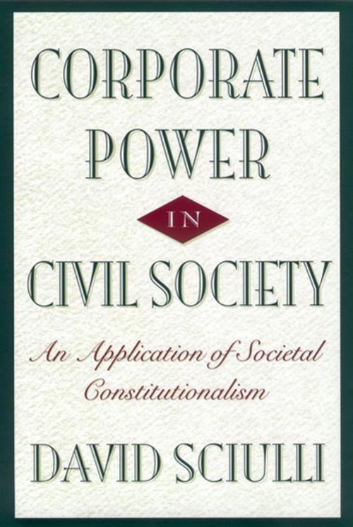 Cover of the book Corporate Power in Civil Society by David Sciulli, NYU Press