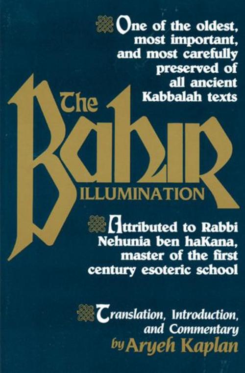 Cover of the book The Bahir by Aryeh Kaplan, Red Wheel Weiser