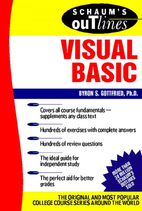 Cover of the book Schaum's Outline of Visual Basic by Byron S Gottfried, McGraw-Hill Education