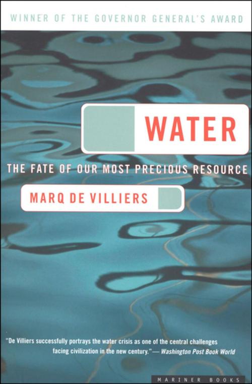 Cover of the book Water by Marq de Villiers, Houghton Mifflin Harcourt