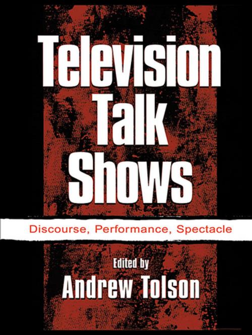 Cover of the book Television Talk Shows by , Taylor and Francis