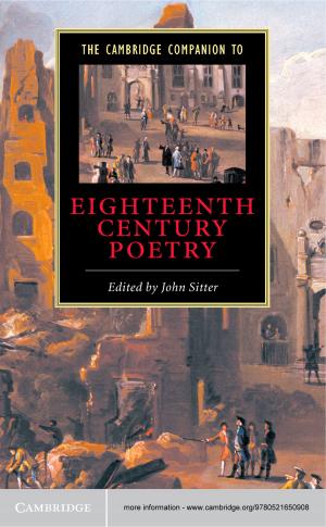 Cover of the book The Cambridge Companion to Eighteenth-Century Poetry by Suzannah Clark