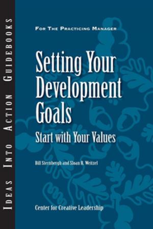 Cover of the book Setting Your Development Goals: Start with Your Values by Cynthia D. McCauley