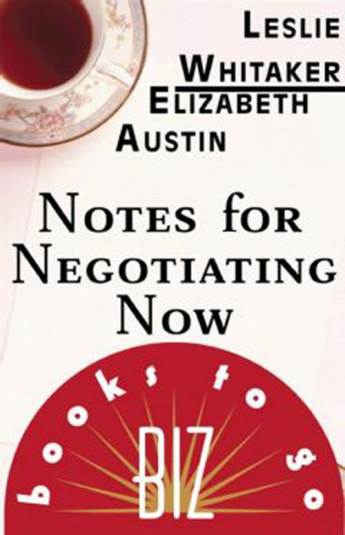 Cover of the book Notes for Negotiating Now by Leslie Whitaker, Elizabeth Austin, Grand Central Publishing