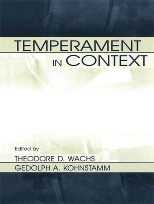 Cover of the book Temperament in Context by , Taylor and Francis