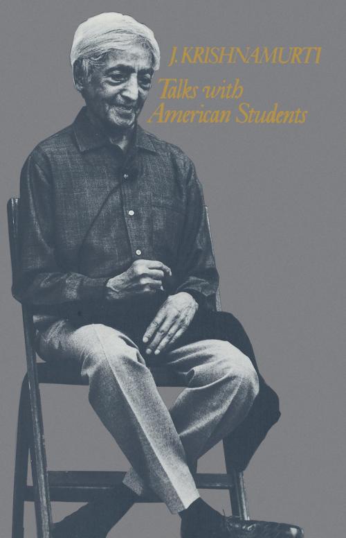 Cover of the book Talks with American Students by J. Krishnamurti, Shambhala