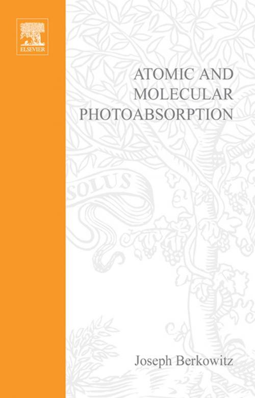 Cover of the book Atomic and Molecular Photoabsorption by Joseph Berkowitz, Elsevier Science