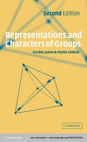 Cover of the book Representations and Characters of Groups by Sali A. Tagliamonte