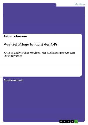 Cover of the book Wie viel Pflege braucht der OP? by Sebastian Filipowski