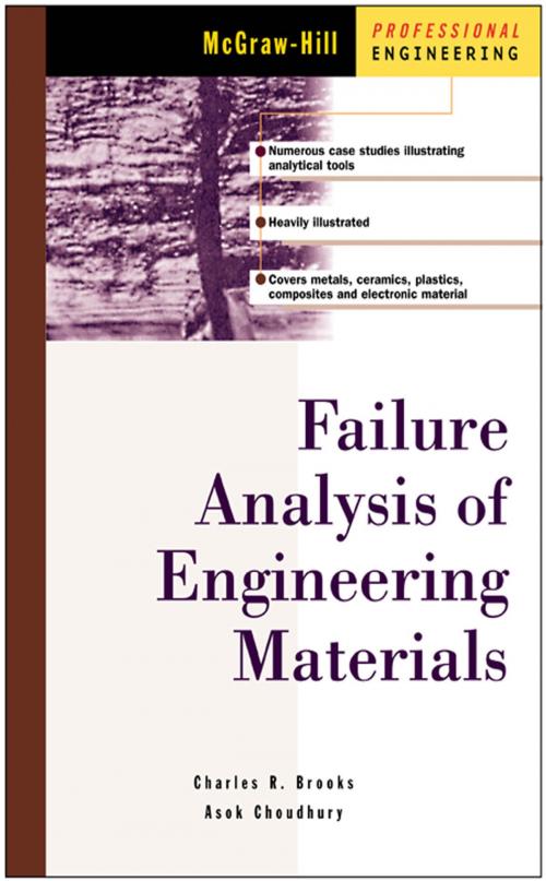 Cover of the book Failure Analysis of Engineering Materials by Charles R. Brooks, Ashok Choudhury, McGraw-Hill Education