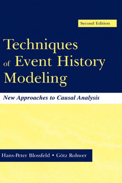 Cover of the book Techniques of Event History Modeling by Hans-Peter Blossfeld, G”tz Rohwer, Taylor and Francis