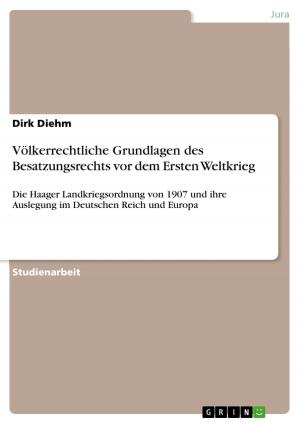 Cover of the book Völkerrechtliche Grundlagen des Besatzungsrechts vor dem Ersten Weltkrieg by Christian Bodenstein