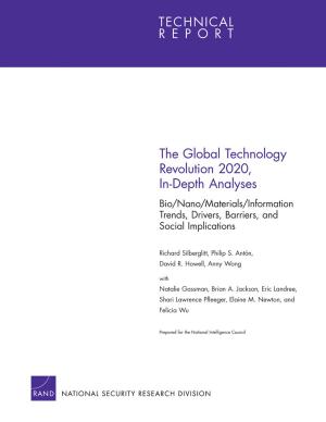 Cover of the book The Global Technology Revolution 2020, In-Depth Analyses: Bio/Nano/Materials/Information Trends, Drivers, Barriers, and Social Implications by Anita Chandra, Joie Acosta, Stefanie Stern, Lori Uscher-Pines, Malcolm V. Williams