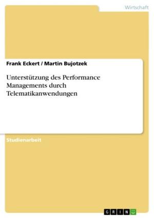Book cover of Unterstützung des Performance Managements durch Telematikanwendungen