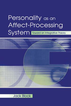 Cover of the book Personality as an Affect-processing System by Selina Ching Chan, Graeme Lang
