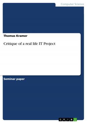 Cover of the book Critique of a real life IT Project by Antje-Marianne Di Bella, Lutz Eckner