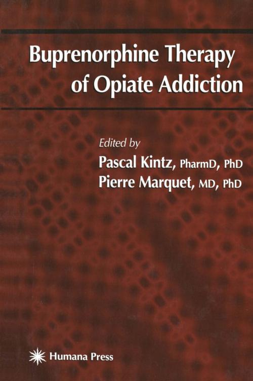 Cover of the book Buprenorphine Therapy of Opiate Addiction by , Humana Press