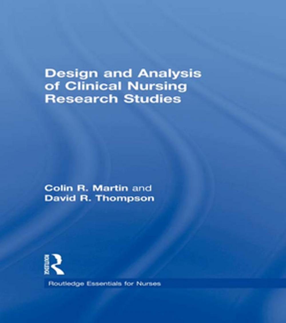 Big bigCover of Design and Analysis of Clinical Nursing Research Studies