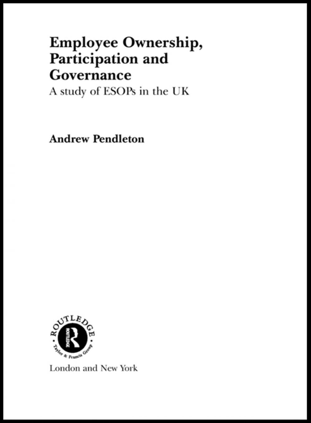 Big bigCover of Employee Ownership, Participation and Governance