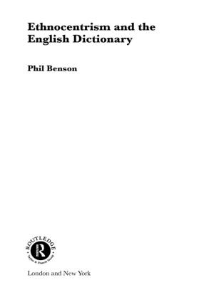 Book cover of Ethnocentrism and the English Dictionary