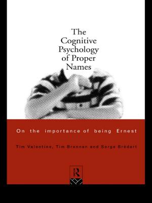 Cover of the book The Cognitive Psychology of Proper Names by Chris Cushion, John Lyle