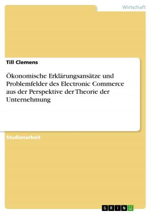 Cover of Ökonomische Erklärungsansätze und Problemfelder des Electronic Commerce aus der Perspektive der Theorie der Unternehmung