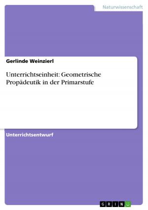 Book cover of Unterrichtseinheit: Geometrische Propädeutik in der Primarstufe