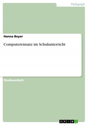Cover of the book Computereinsatz im Schulunterricht by Nina Eger