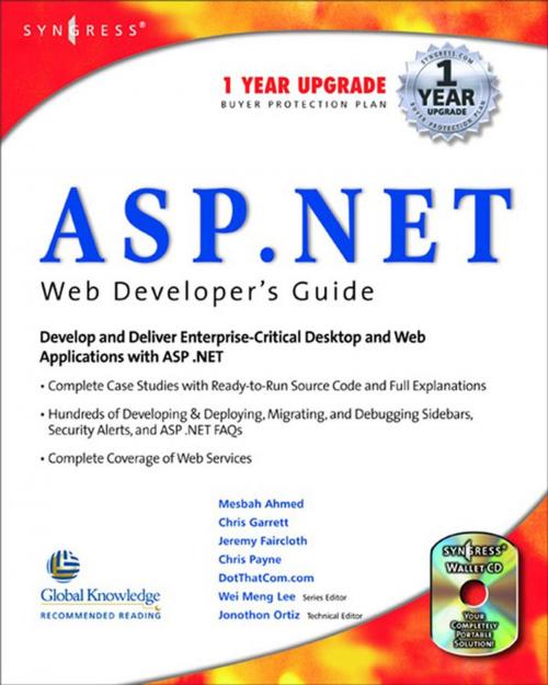 Cover of the book ASP.Net Web Developer's Guide by Syngress, Elsevier Science