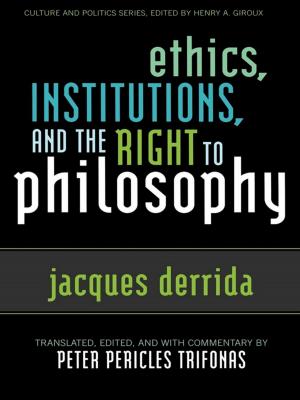 Book cover of Ethics, Institutions, and the Right to Philosophy