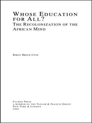 Book cover of Whose Education For All?