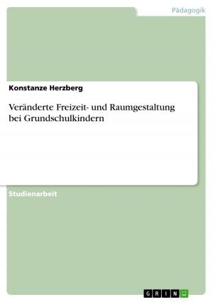 Book cover of Veränderte Freizeit- und Raumgestaltung bei Grundschulkindern