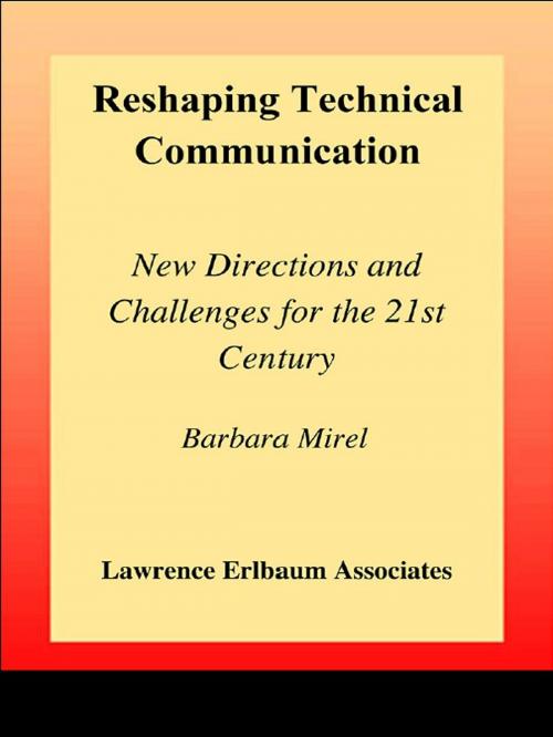 Cover of the book Reshaping Technical Communication by , Taylor and Francis