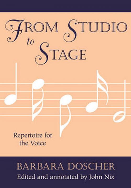 Cover of the book From Studio to Stage by Barbara Doscher, Scarecrow Press