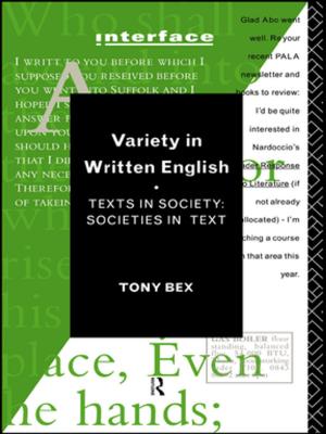 Cover of the book Variety in Written English by Rosalind S. Chou, Joe R. Feagin