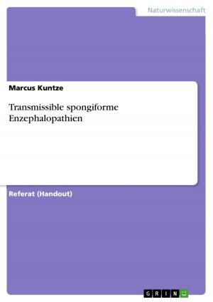 Cover of the book Transmissible spongiforme Enzephalopathien by Birthe Stolz
