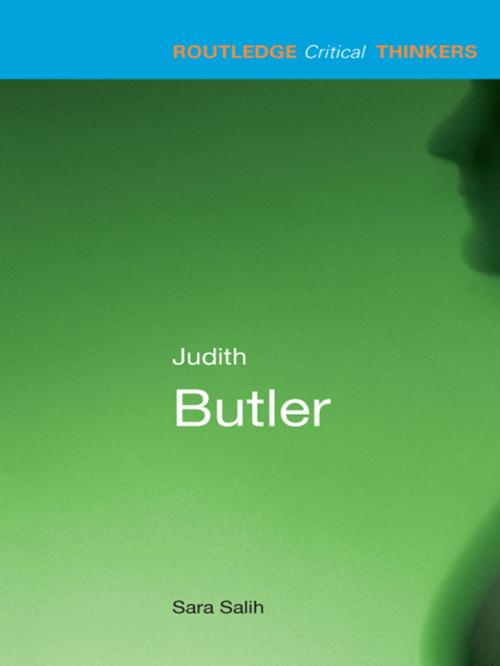 Cover of the book Judith Butler by Sara Salih, Taylor and Francis