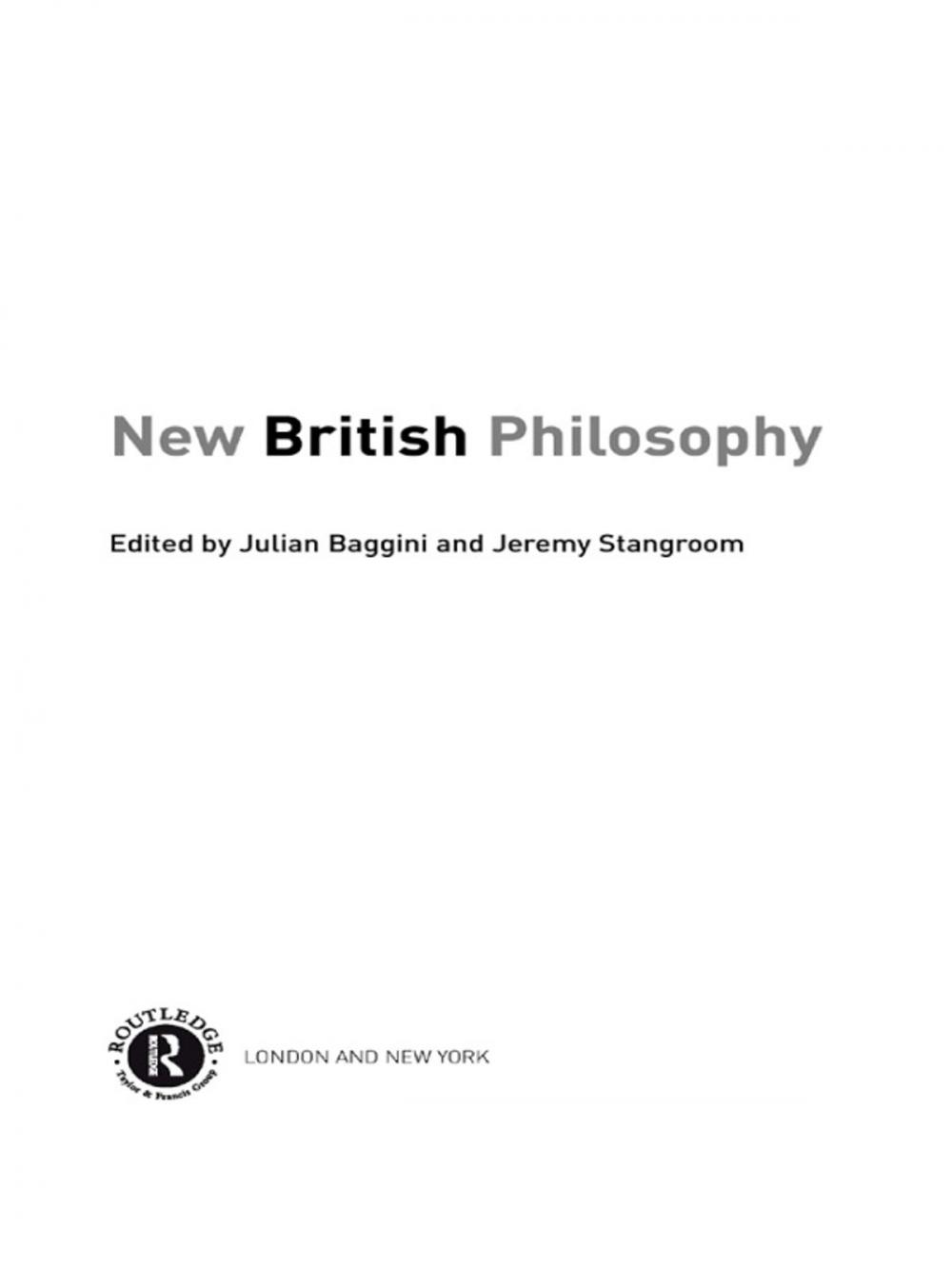 Big bigCover of New British Philosophy