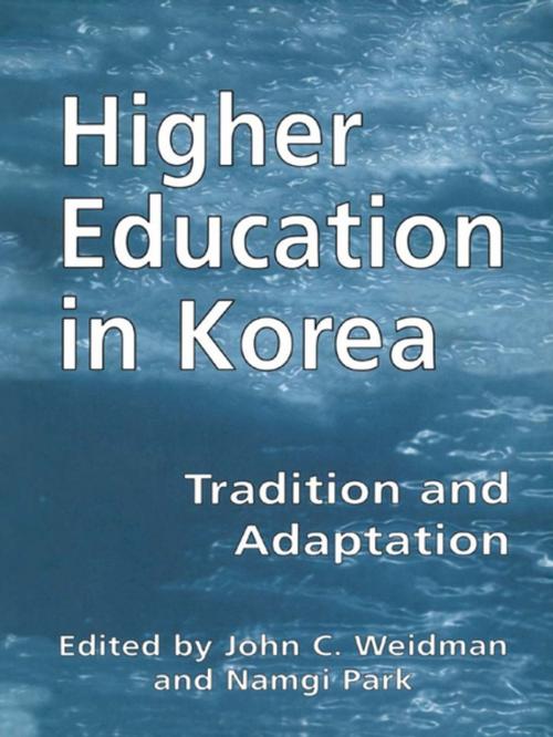Cover of the book Higher Education in Korea by Namgi Park, John Weidman, Taylor and Francis