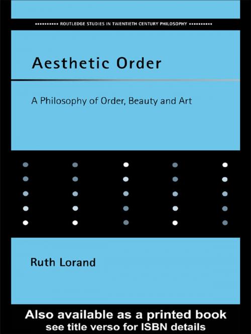 Cover of the book Aesthetic Order by Ruth Lorand, Taylor and Francis