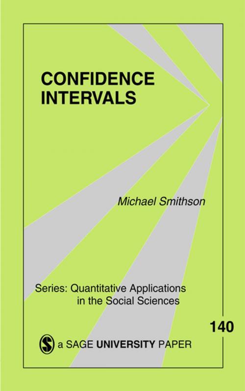 Cover of the book Confidence Intervals by Professor Michael Smithson, SAGE Publications